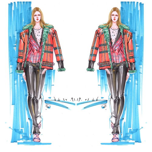 服裝手繪 馬克筆時裝畫