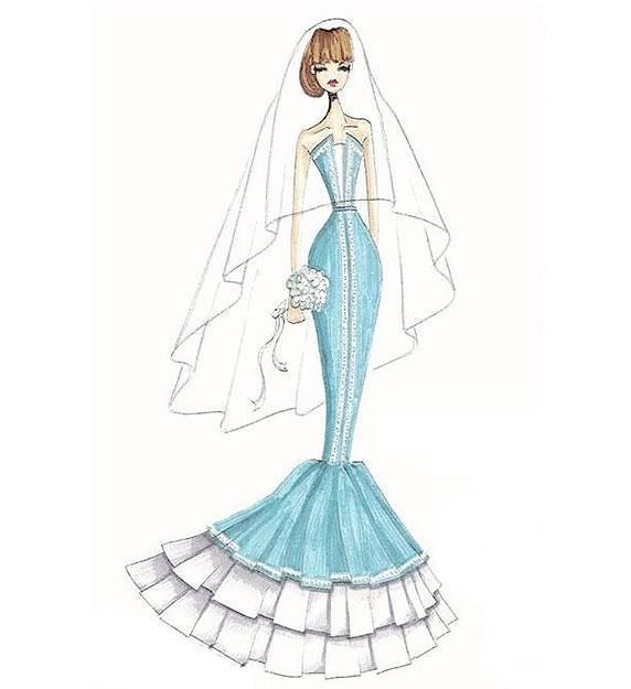 婚紗手稿-婚紗禮服設(shè)計-服裝設(shè)計