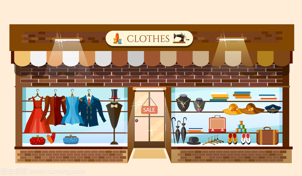 服裝商店展示時裝商店內(nèi)部