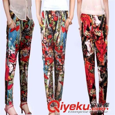 品牌廠家 歐美花哈倫褲女 松緊腰帶插袋雪紡潮抽象圖#OP129圖片|品牌廠家 歐美花哈倫褲女 松緊腰帶插袋雪紡潮抽象圖#OP129產(chǎn)品圖片由廣州金點子服飾公司生產(chǎn)提供-